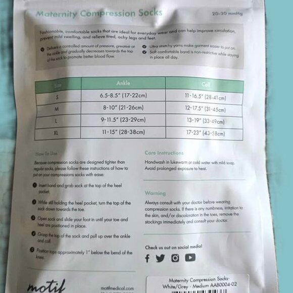 New Body After Body Premium Pregnancy Support (Size L) & Compression Sock (M) - Picture 3 of 10